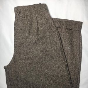 70% wool wide cut pants with back elastic pants